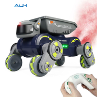 AiJH RC Roboterhund Spielzeug 2-in-1 Transportauto Spielzeug Mit Licht Sprühfunktion Ferngesteuertes Spielzeug Intelligenter Hund RC Roboter-Auto