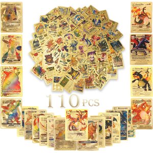 110 <span class=keywords><strong>cartes</strong></span> <span class=keywords><strong>Pokémon</strong></span> anglaises dorées, pack Vmax V <span class=keywords><strong>GX</strong></span> EX DX, boîte Charizard Pikachu TAG COSPLAY, collection rare, <span class=keywords><strong>cartes</strong></span> <span class=keywords><strong>de</strong></span> combat - Product Image 2