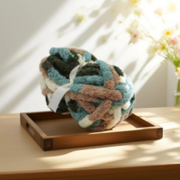 Tricot en gros 100g Chunky Chenille Big Chunky Polyester Crochet Macramé Fil Cordon 2mm Fil
