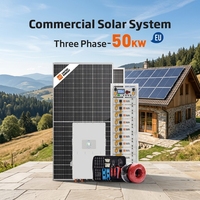 Sistema de Almacenamiento Solar Residencial de 50kW 100kWh, Inversor Híbrido Trifásico para Casa o Villa, Fuera de la Red