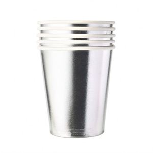 Juego de Vajilla Desechable Plateada para Fiestas, Platos, Servilletas y Vasos de Papel para Decoración de Cumpleaños - Product Image 4