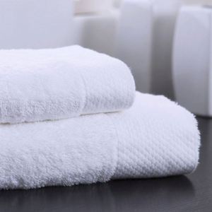 Serviette de toilette blanche personnalisée pour hôtel, petite, en coton 100% - Product Image 4