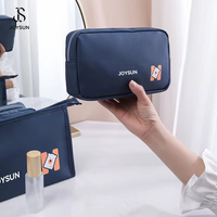 Sac de maquillage imperméable JOYSUN en cuir PU, 3 pièces, trousse de toilette portable, organiseur de voyage pour femmes