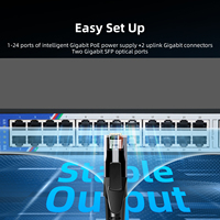 Tshield 24-Port Full Gigabit PoE Unmanaged Switch Private Mold 54Gbps Rack für Sicherheitssysteme auf Lager