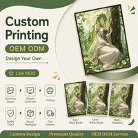 Protège-cartes de collection personnalisés de qualité supérieure, transparents, brillants, mats, antidérapants, taille standard, design style anime personnages elfes pour cartes TCG