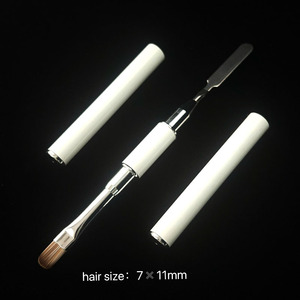 Pinceau à ongles double tête avec bâton de réglage en métal, logo personnalisé, pinceau professionnel pour manucure en salon, pinceau pour peinture au gel UV - Product Image 3