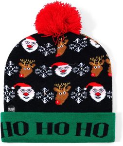 Bonnet tricoté unisexe épais et chaud pour l'hiver, motif renne et flocon de neige, idéal pour les fêtes de Noël, style décontracté - Product Image 4