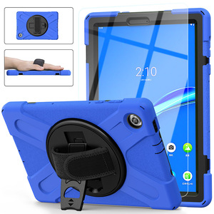Pour <span class=keywords><strong>Lenovo</strong></span> Tab <span class=keywords><strong>M10</strong></span> 2nd <span class=keywords><strong>HD</strong></span> TB-X306X 10.1 pouces enfants doux silicone antichoc poignée robuste rotation support pliable étui pour <span class=keywords><strong>tablette</strong></span> - Product Image 6