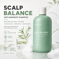 Shampooing Équilibrant Anti-Pelliculaire à l'Acide Salicylique et à l'Huile d'Arbre à Thé pour le Contrôle du Sébum et le Soulagement des Démangeaisons du Cuir Chevelu, Shampooing Clarifiant pour Cheveux