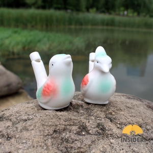 Flauta musical de cerámica para niños, de Ocarina silbato de aves de agua, multicolor - Product Image 6
