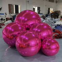 Grande décoration pour événements Sphère flottante en PVC Ballon miroir Disco Grande boule miroir gonflable brillante