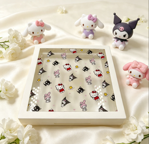 Paletas de Sombras de Ojos con Estampados Personalizados de Gatitos Adorables, <span class=keywords><strong>Kuromi</strong></span>, Cinnamoroll y <span class=keywords><strong>My</strong></span> <span class=keywords><strong>Melody</strong></span> - Product Image 1