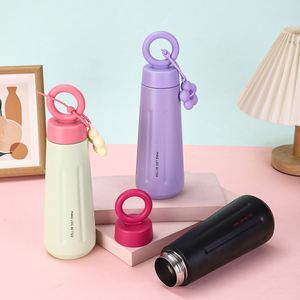DD4442 Bouteille isotherme portable d'extérieur 450 ml en acier inoxydable pour thé, avec poignée, motif floral, pour femme, sport - Product Image 2