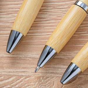 Cadeaux pour la fête des pères, stylos en bambou gravés au laser personnalisés - Cadeau promotionnel écologique avec logo, vente en gros, design unique - Product Image 4