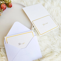 Carte de vœux simple bronzée à pliage simple, pour anniversaire, fête, message, cadeau, bouquet, vente en gros, emballage, fournitures personnalisées