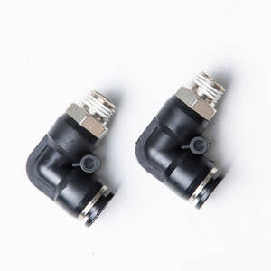 Conector Neumático <span class=keywords><strong>PL</strong></span>, Conector Rápido para Cilindro, Conector de <span class=keywords><strong>Pl</strong></span>ástico en Forma de L, Bidireccional, PL4-M5 6-01 - Product Image 1