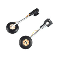 Train d'atterrissage électrique rétractable pour avion RC de 4 à 6 kg, roue à moyeu en alliage PU de 3 pouces, amortisseur télescopique ZY15091SM 90001