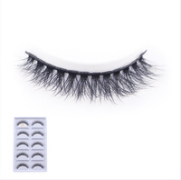 Faux cils 3D en poils de vison, épais, vente en gros, 5 paires, H13, meilleure vente