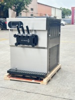 Machine à crème glacée 3 saveurs, vente en gros, yaourt glacé et glace molle avec système de pré-refroidissement 25L/heure pour compresseur