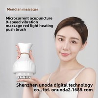 Brosse Méridienne Électrique Chauffage et Vibration Masseur Abdominal Usage Domestique Gua Sha Instrument pour le Massage du Corps et de la Tête