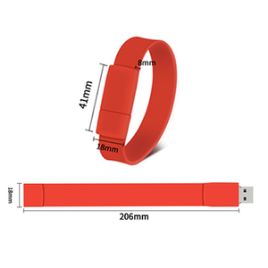 แฟลชไดรฟ์ USB 2.0 แบบสายรัดข้อมือ ดีไซน์ใหม่ ขนาด 64GB ทำจากซิลิโคน รูปทรงนาฬิกา ผลิตด้วยมือ พร้อมชิปคุณภาพเยี่ยม และรับประกัน 3 ปี - Product Image 3