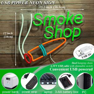 Smoke shop neon LED dimmable USB powered ambient <b>light</b> store <b>window</b> decoration <b>light</b> street indicator <b>light</b> landscape <b>light</b> 5v - Product Image 1