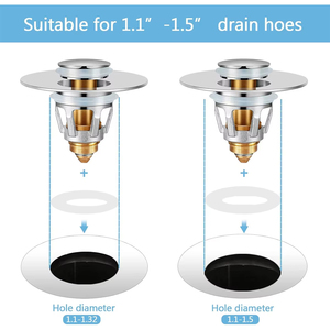 Chroom Roestvrijstalen Afdruiprek Haarvanger Geen Overloop Proctor Plug Badkamer Douche Wastafel Bad <span class=keywords><strong>Pop</strong></span> Keuken Buitenhotel - Product Image 4