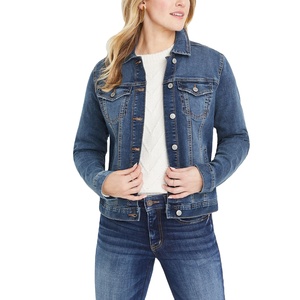 Chaqueta Vaquera de Moda para Mujer, Invierno 2024, Manga Larga, Holgada, con Botones y Perlas, Estilo Casual, Proveedor de Bangladesh, Algodón - Product Image 2