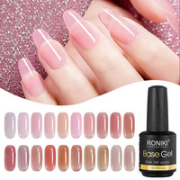 Vernis à ongles en gel à base de caoutchouc de très bonne qualité RONIKI, vernis à ongles professionnel permanent, vernis à ongles perméable à l'eau, halal