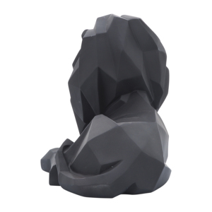Statuetta di leone geometrica, scultura moderna in resina per decorazioni casa e ufficio, statua di animale audace da esposizione - Product Image 5