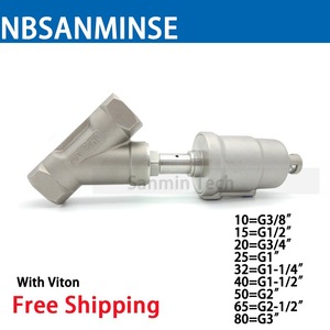 NBSANMINSE วาล์วปรับมุม SS304 วิทอน -10-200C เกลียวตัวเมีย ควบคุมการไหล น้ำอัด น้ำมัน ไอน้ำ - Product Image 4