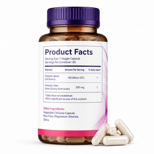 Probiótico para el Apoyo de la Salud Inmunológica, 100 Mil Millones de UFC, Orgánico, Vegano, Bajo en Azúcar, Sin Gluten, Cápsulas de Probiótico Crudo para Mujeres, Digestivo - Product Image 2
