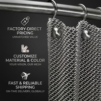 Rideau en chaîne métallique en acier inoxydable Yuchen, maille décorative pour cloison de bureau et design intérieur