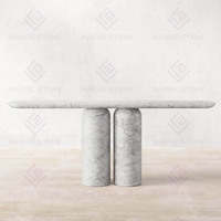 Meubles de luxe légers, table console en marbre vert pour salon, table console en marbre blanc sur mesure pour couloir, table d'entrée en marbre rouge