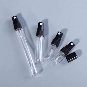 Wholesale Luxury <b>Mini</b> Empty Clear Glass <b>Perfume</b> Sample Tester Oil Packaging Square 2ml-10ml Customizable Screen Printing Pump - Product Image 2