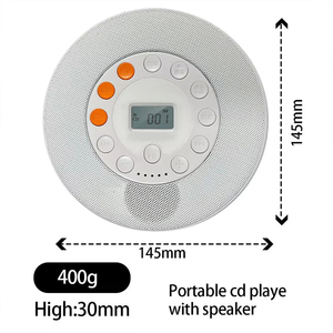 Lecteur CD portable compact rond, directement de l'usine, avec haut-parleur intégré, radio FM, lecture USB MP3, écran LCD, lecteur de musique anti-saut de disque - Product Image 2