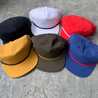 Casquette Trucker 5 Panneaux Noire Unie Personnalisable 256 Blank Hats avec Cordon et Fermeture Snapback – Casquette de Designer