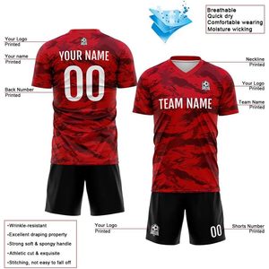 Camiseta de Fútbol Personalizada Unisex para Adultos, Cuello en V, Sublimada, Absorbe la Humedad, 100% Poliéster, Manga Corta, Nombre/Número/Logotipo del Equipo Personalizados - Product Image 4