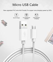 Kabel Data USB mikro ponsel Android, kabel USB mikro Premium V8 untuk ponsel
