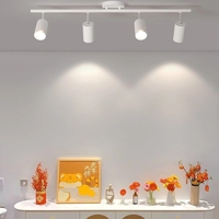 Lustre LED moderne GU10 pour salon, chambre à coucher, éclairage de décoration, lustre noir et blanc, luminaire de cuisine