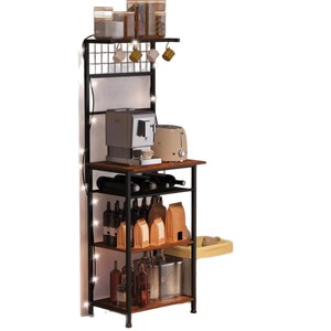 Multi-tier kitchen storage <b>rack</b>, floor-standing microwave oven <b>shelf</b>, multi-functional storage <b>rack</b>, simple oven support - Product Image 5