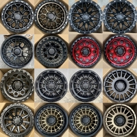 Jantes de course tout-terrain 17 pouces en alliage d'aluminium, moyeux de voiture pour modification de vitesse 4x4, renforcement de véhicule, finition mate