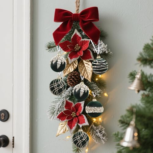 12PCS Velvet <b>Glitter</b> Christmas Tree Balls Ornaments Shatterproof Plastic Decorative Baubles Decorations for Xmas Tree Decor - Product Image 2