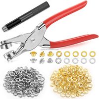 12mm 320 pièces poinçon pince Portable Rivet manuel poinçon 12mm métal anneau air trou pince œillets oeillets pince Kit