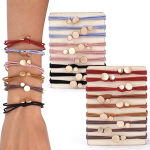10 cái/<span class=keywords><strong>b</strong></span>ộ Boho Tóc Tie Vòng Đeo Tay Phụ Nữ Đàn Hồi Tóc Ban Nhạc Ponytail Chủ Sở Hữu Cao Su Căng Tóc Ban Nhạc - Product Image 6