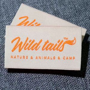 Factory Price Custom Printed Own Logo Brand <b>Name</b> Types of Woven <b>Labels</b> Clothing <b>Label</b> - Product Image 1