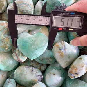 <span class=keywords><strong>Cristallo</strong></span> di Crisocolla Naturale Intagliato con Azurite a Forma di Cuore, Pietra Curativa Energetica per Decorazione Casa e Feng Shui - Product Image 5