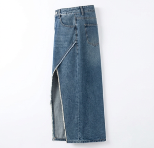 Jupe en jean asymétrique taille haute amincissante décontractée respirante mignonne et tendance pour <span class=keywords><strong>femme</strong></span>, nouvelle collection été 2026 Wangsheng - Product Image 4