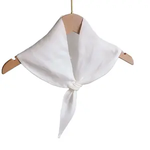 Silk Chiffon/Linen Tie Scarf White Scarf for Dyeing Batik