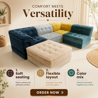 Canapé modulable personnalisable en tissu multicolore pour salon – Collection Hot Furniture
